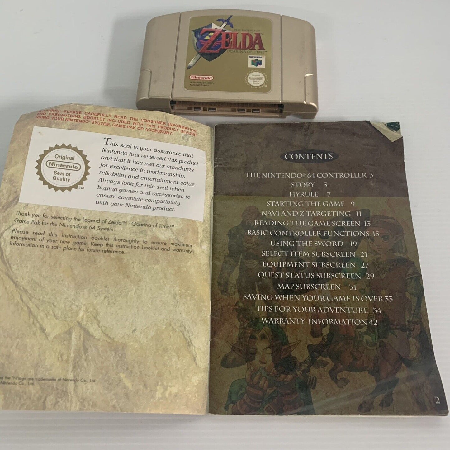 Legend Of Zelda Ocarina Of Time Game Nintendo 64 N64
