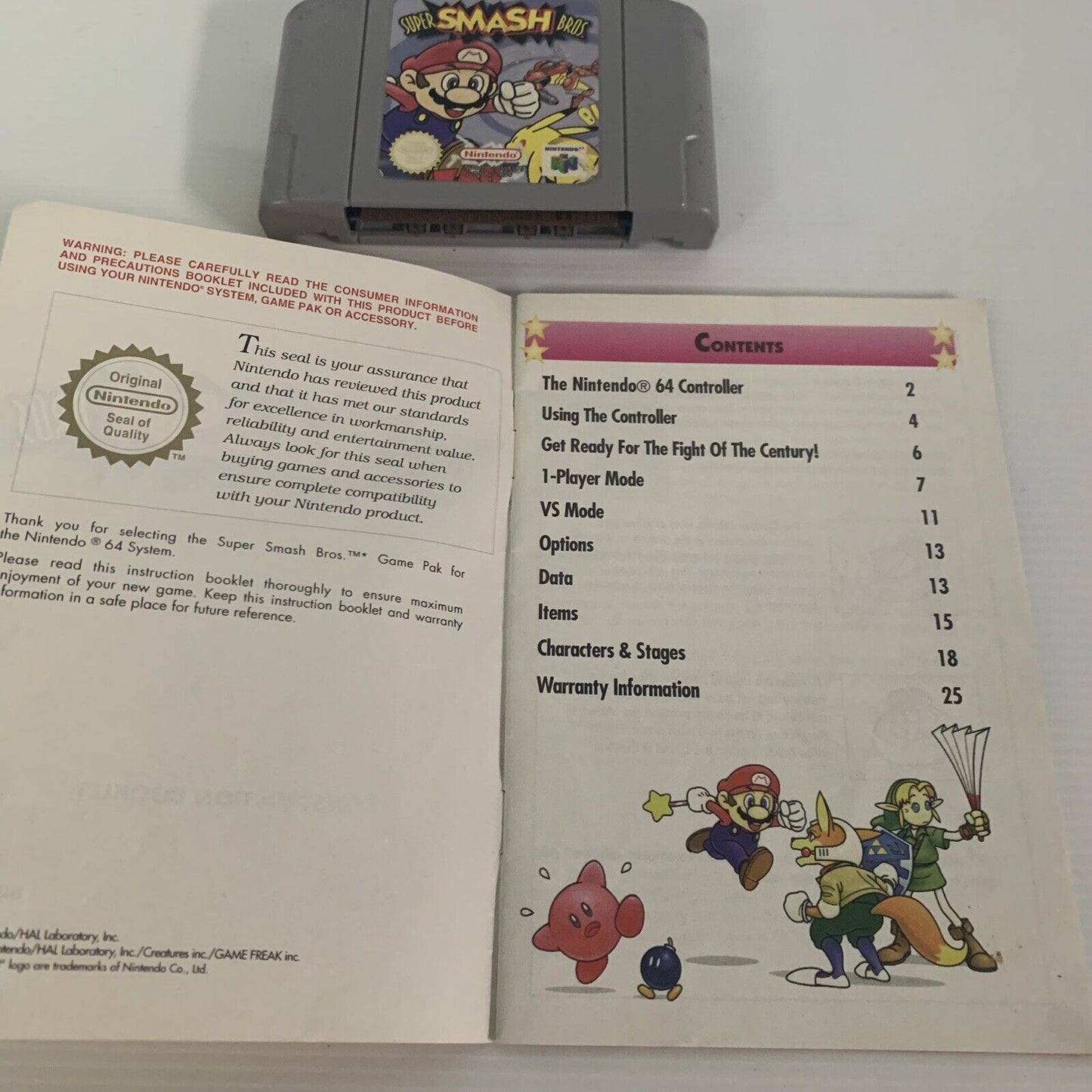 Super Smash Bros Game Nintendo 64 N64