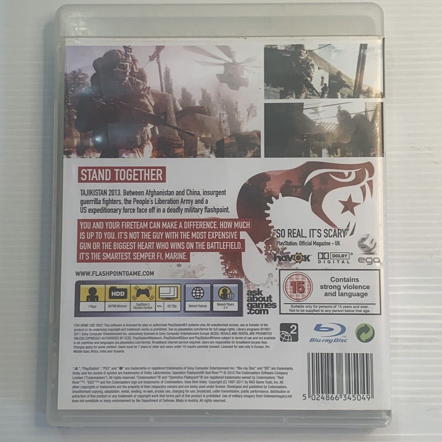 Operation Flashpoint Red River PlayStation 3 PS3 Game