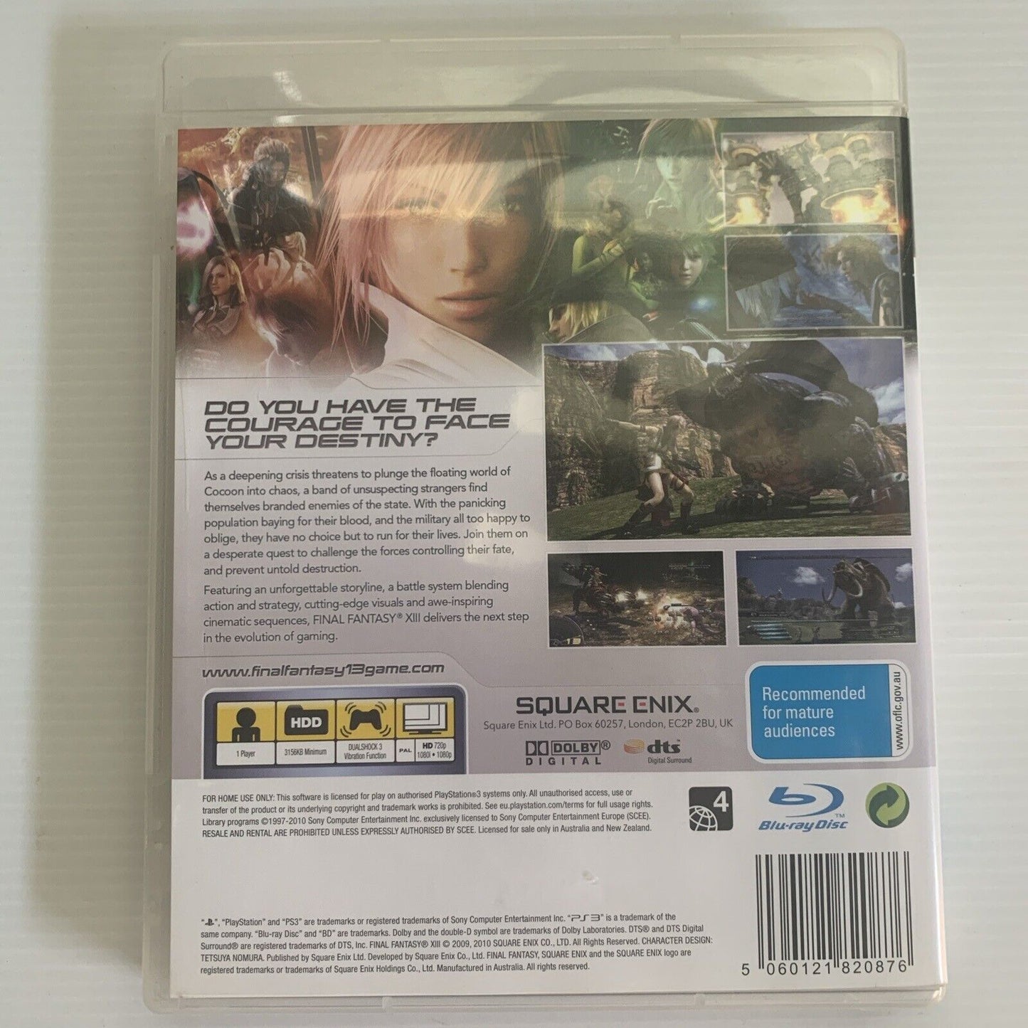 Final Fantasy XIII 13 PlayStation 3 PS3 Game