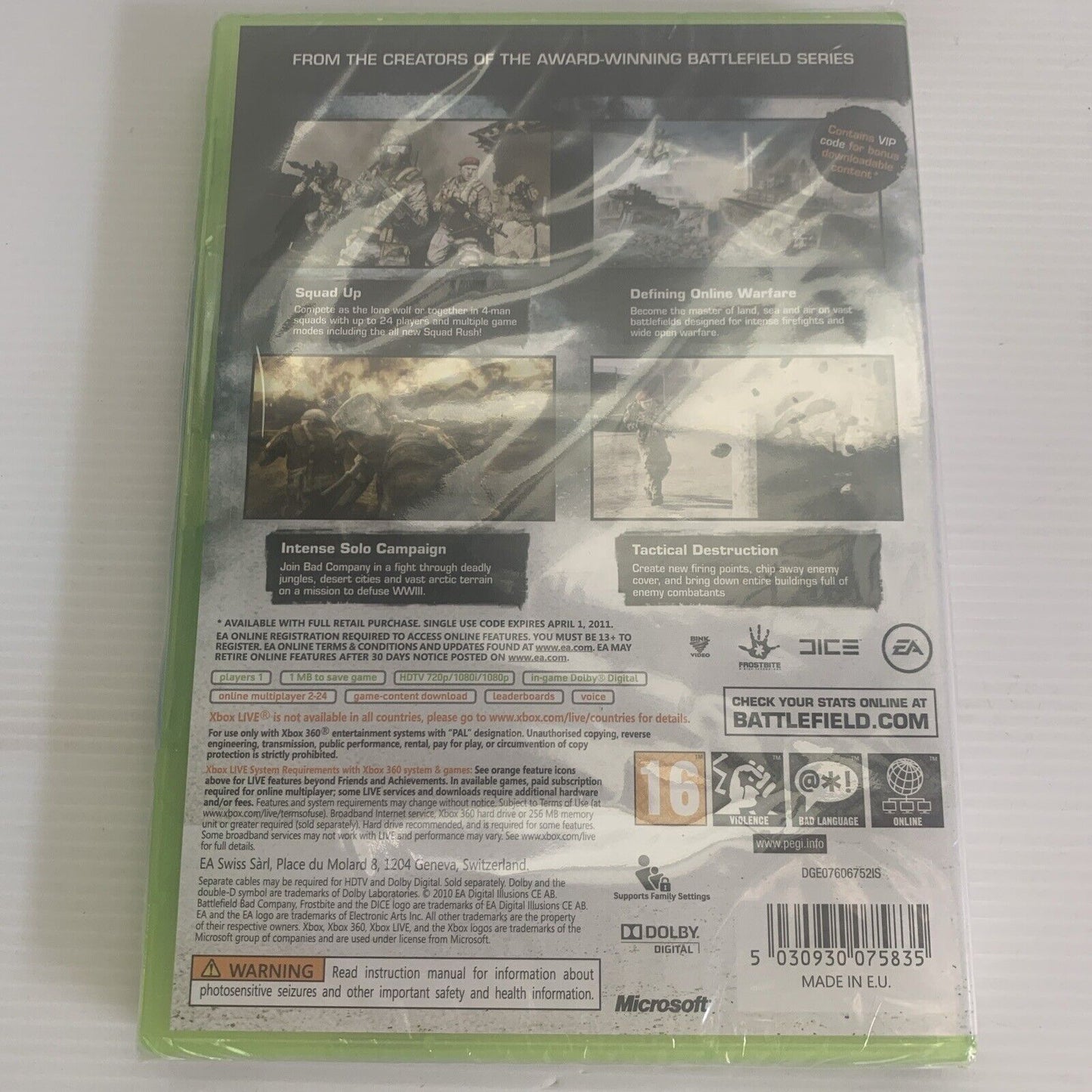 Battlefield Bad Company 2 Xbox 360 Game