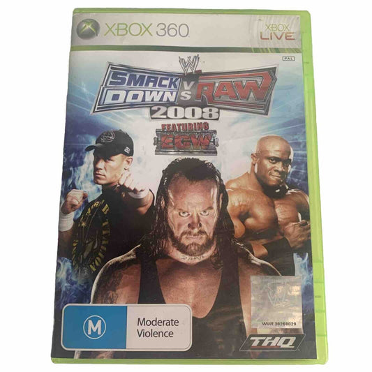 WWE Smackdown VS RAW 2008 Xbox 360 Game