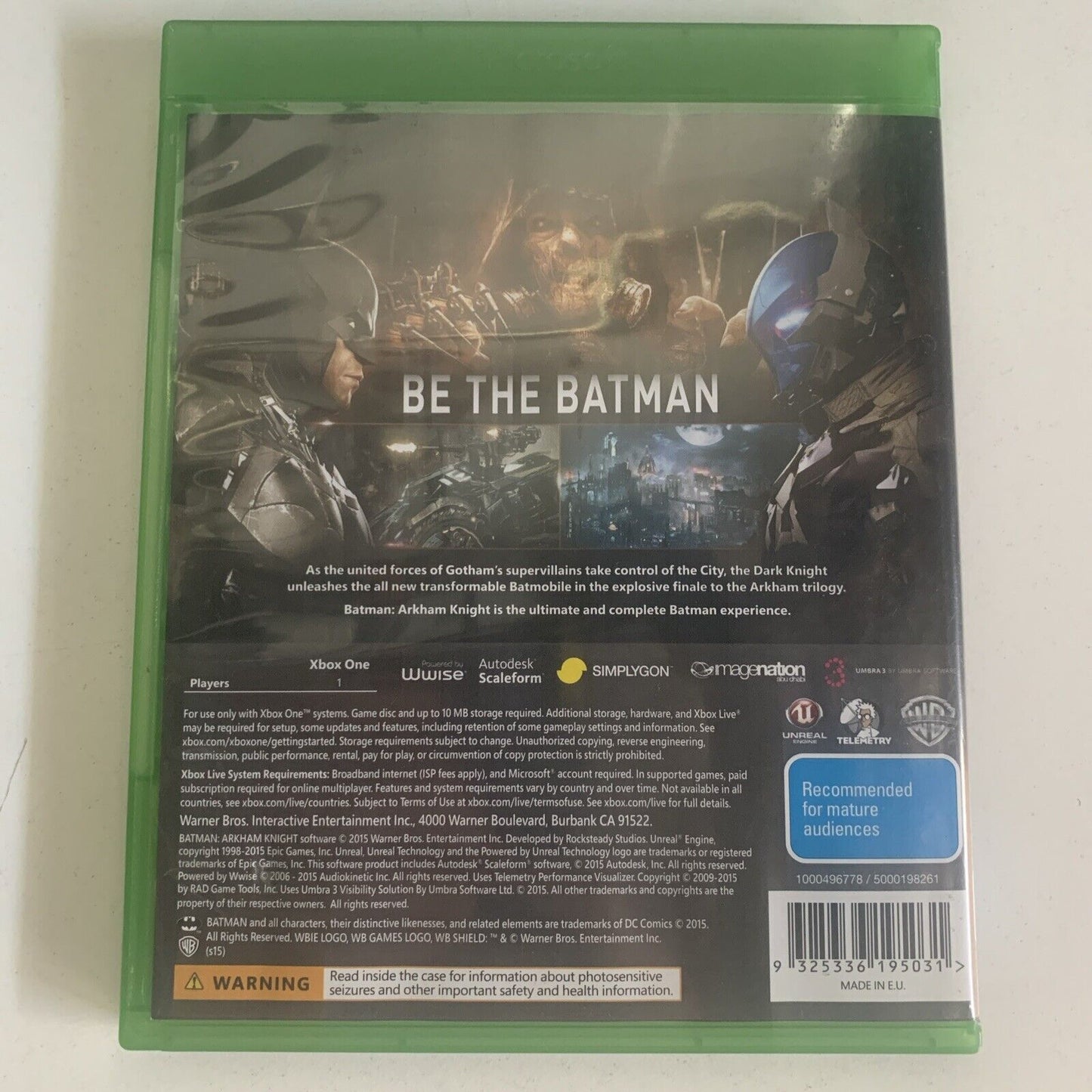 Batman Arkham Knight Xbox One Game