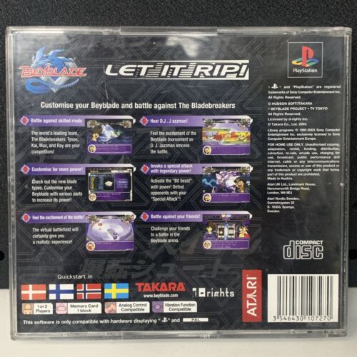 Beyblade Let It Rip PlayStation One PS1 Game