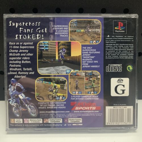Jeremy McGrath Supercross 2000 PlayStation One PS1 Game