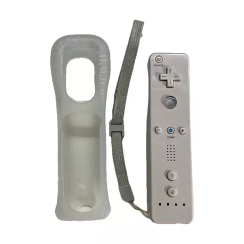 Genuine Official Nintendo Wii Remote Controller + Sleeve White RVL-003 Tested