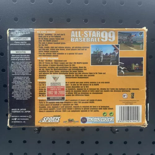 All-Star Baseball 99 Nintendo 64 N64 Game Boxed No Manual