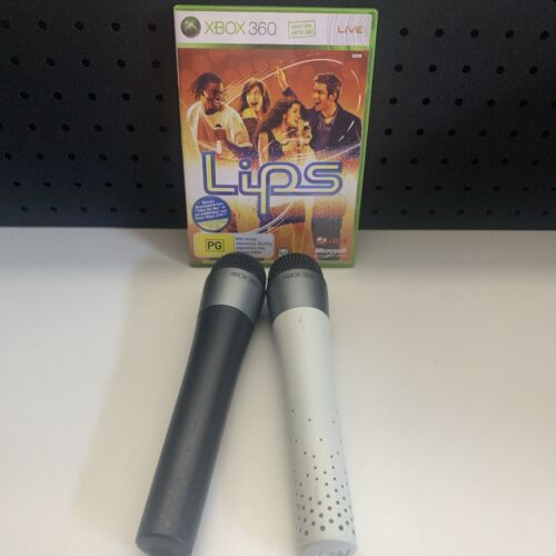 2x Wireless Lips Microphone Xbox 360 + Lips Game