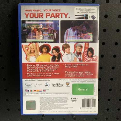 Disney Sing It High School Musical 3 Senior Year PlayStation 2 PS2 Game