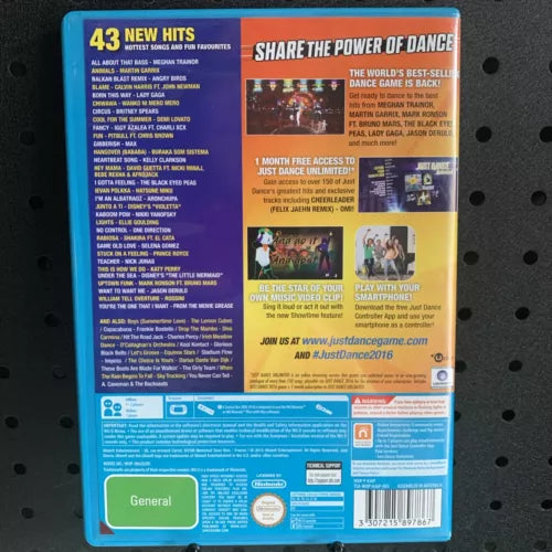 Just Dance 2016 Nintendo Wii U Game
